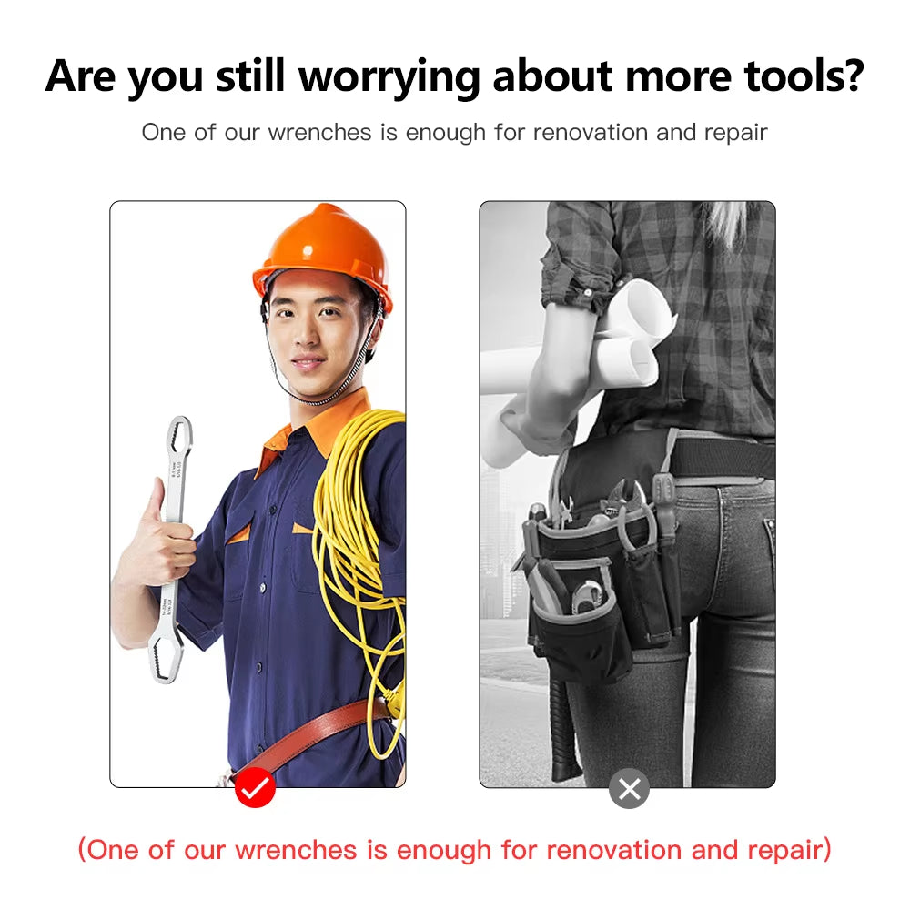 8-22Mm Universal Torx Wrench Self-Tightening Adjustable Glasses Wrench Board Double-Head Torx Spanner Hand Tools for Factory