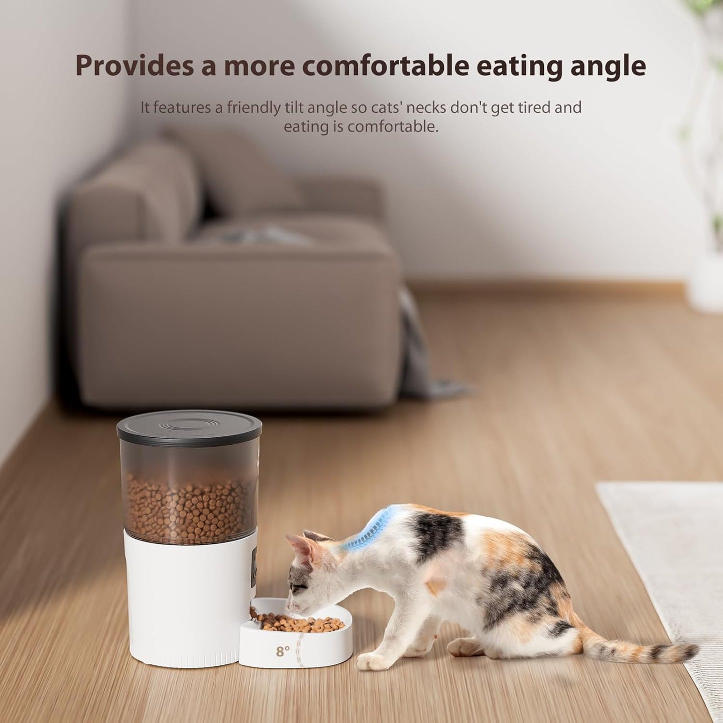 Alimentadores automáticos para gatos, dispensador de alimentos secos para gatos con temporizador de 3 litros, fuente de alimentación doble, tamaño de porción programable, alimentador automático para