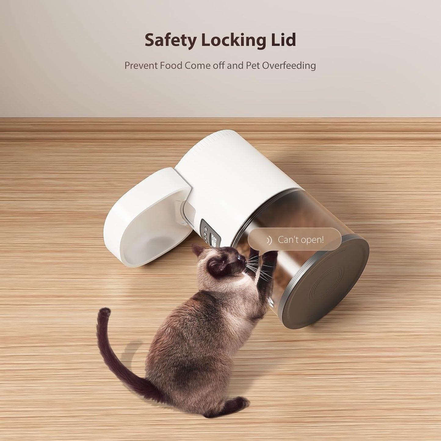 Alimentadores automáticos para gatos, dispensador de alimentos secos para gatos con temporizador de 3 litros, fuente de alimentación doble, tamaño de porción programable, alimentador automático para