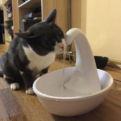 Electric Water Dispenser Feeding Water Flowing Fountain for Cat Dog Pet Cat Drinking Bowl Automatic Swan Pet Cat Water Dispenser
